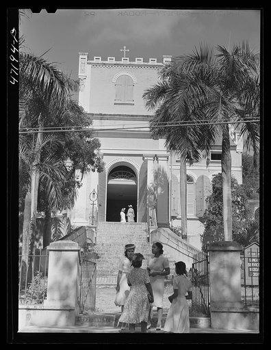 Untitled photo, possibly related to: Charlotte Amalie, Saint Thomas Island, Virgin Islands. After a morning church service on Christmas Day