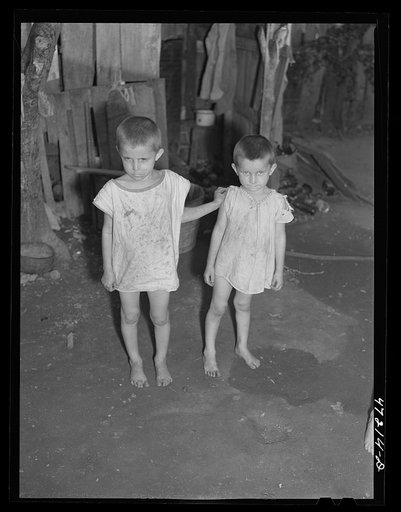 French village, a small settlement on Saint Thomas Island, Virgin Islands. Children of French fishermen, who live in French village, a small settlement