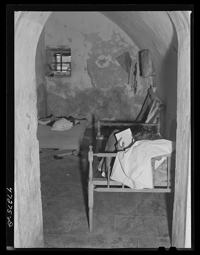 Charlotte Amalie, Saint Thomas Island, Virgin Islands. One of the cells in the old fort, now used as a prison