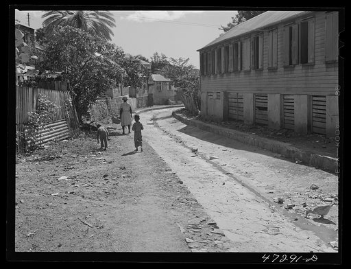Charlotte Amalie, Saint Thomas Island, Virgin Islands. One of the main sewage drains