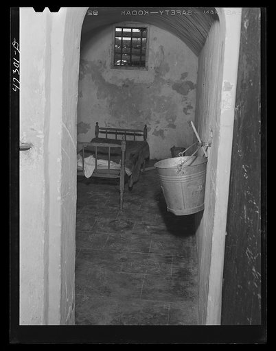 Charlotte Amalie, Saint Thomas Island, Virgin Islands. One of the cells in the old fort, now used as a prison