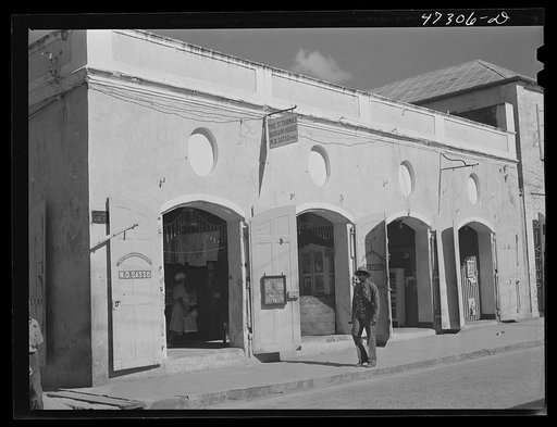 Charlotte Amalie, Saint Thomas Island, Virgin Islands. Along the main street