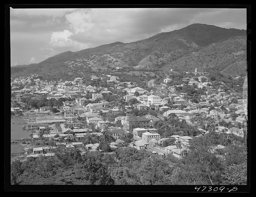 Charlotte Amalie, Saint Thomas Island, Virgin Islands. Charlotte Amalie, seen from the Bluebeard's Castle Hotel