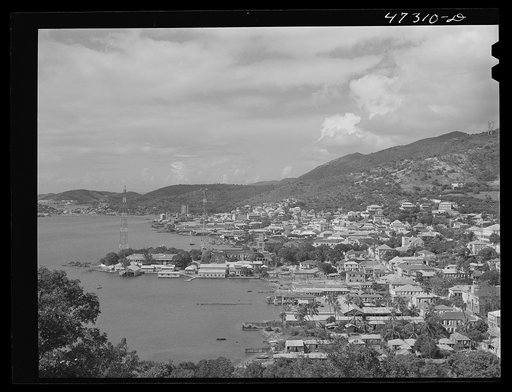 Charlotte Amalie, seen from Bluebeard's Castle Hotel. Saint Thomas, Virgin Islands