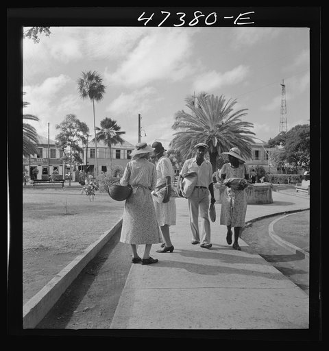 Untitled photo, possibly related to: Charlotte Amalie, Saint Thomas Island, Virgin Islands. Women in the park