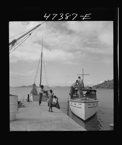 Untitled photo, possibly related to: Saint John Island, Virgin Islands. At the dock in Cruz Bay