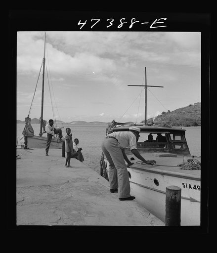 Saint John Island, Virgin Islands. At the dock in Cruz Bay