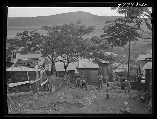 Yauco, Puerto Rico. In the slum area of the coffee town