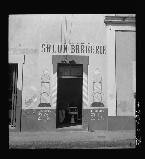San Juan, Puerto Rico. A barber shop