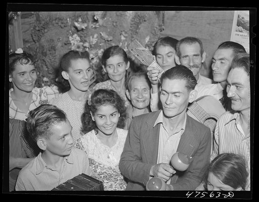Untitled photo, possibly related to: Guanica, Puerto Rico (vicinity). At a Three Kings' eve party in a tenant farmer's home in the sugar country