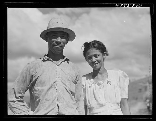 Guanica, Puerto Rico (vicinity). Sugar worker and his wife in the sugar cane fields