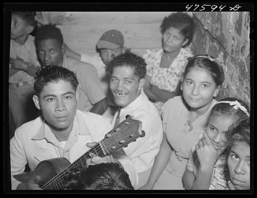 Untitled photo, possibly related to: Guanica, Puerto Rico (vicinity). At a Three Kings' eve party in a tenant farmer's home in the sugar country