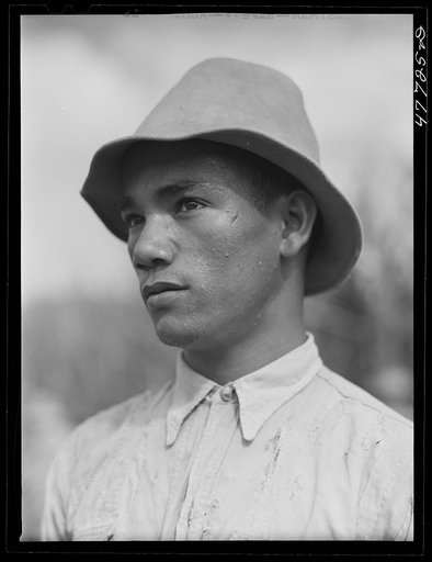 Yauco, Puerto Rico (vicinity). Farm laborer who was cutting cane in a sugar field