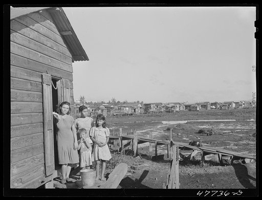 San Juan, Puerto Rico. Family who live in the huge slum area known as "El Fangitto" ("the mud")