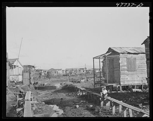 Untitled photo, possibly related to: San Juan, Puerto Rico. In the slum area known as "El Fangitto" ("the mud")