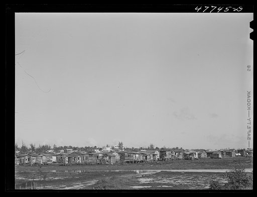 San Juan, Puerto Rico. A section of the huge slum area known as "El Fangitto" ("the mud")