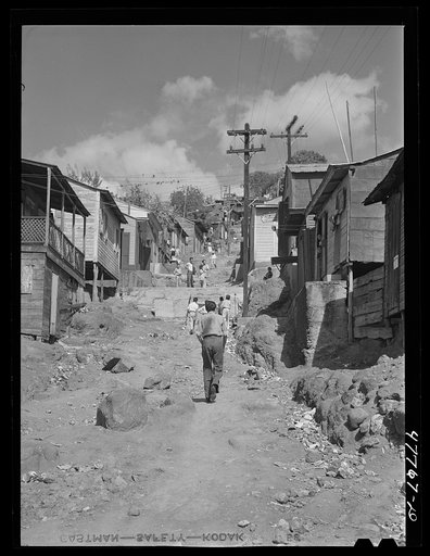 Untitled photo, possibly related to: Yauco, Puerto Rico. Slum area in the coffee town