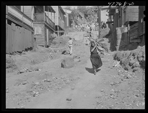 Yauco, Puerto Rico. Slum area in the coffee town