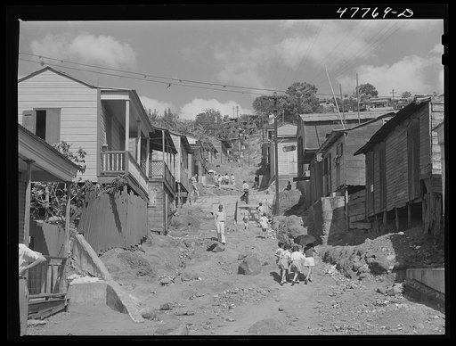 Yauco, Puerto Rico. Slum area in the coffee town