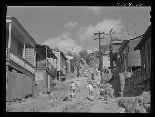 Untitled photo, possibly related to: Yauco, Puerto Rico. Slum area in the coffee town