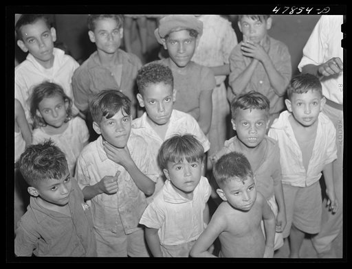 Guayanilla, Puerto Rico. Children of sugar workers in a company town near the mill