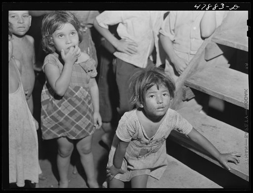 Guayanilla, Puerto Rico. Children of sugar workers living in the company houses behind the mill