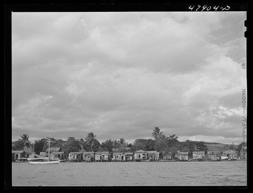 Untitled photo, possibly related to: Puerto Real, Puerto Rico. Part of the extremely poor little fishing village on the southwest coast of Puerto Rico
