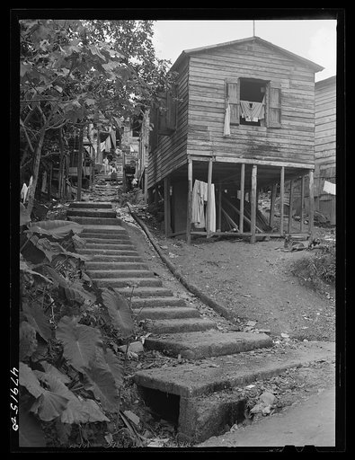 Lares, Puerto Rico. Slum street