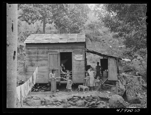 San German (vicinity). Farm laborer's family in the hills