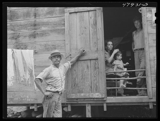 San German, Puerto Rico (vicinity). Farm laborer's family in the hills