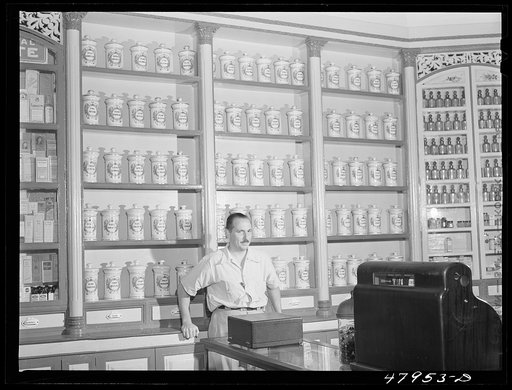 Untitled photo, possibly related to: Lares, Puerto Rico. In an apothecary store