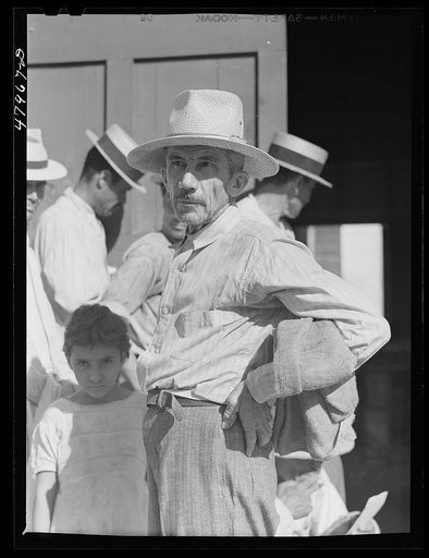 Cabo Rojo, Puerto Rico. Waiting in line at the surplus commodities office. Fatback and meal were distributed that day