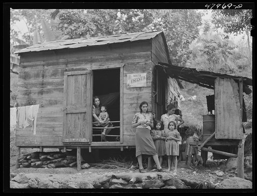 Untitled photo, possibly related to: San German (vicinity). Farm laborer's family in the hills