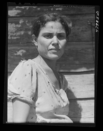 Arecibo, Puerto Rico (vicinity). Farm laborer's wife in the sugar cane country