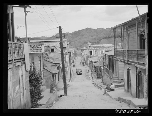Utuado, Puerto Rico. Street in the tobacco town