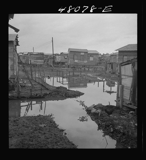 Untitled photo, possibly related to: San Juan, Puerto Rico. In the huge slum area known as "El Fangitto"