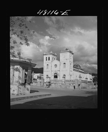 Untitled photo, possibly related to: San Sebastian, Puerto Rico. The plaza and cathedral