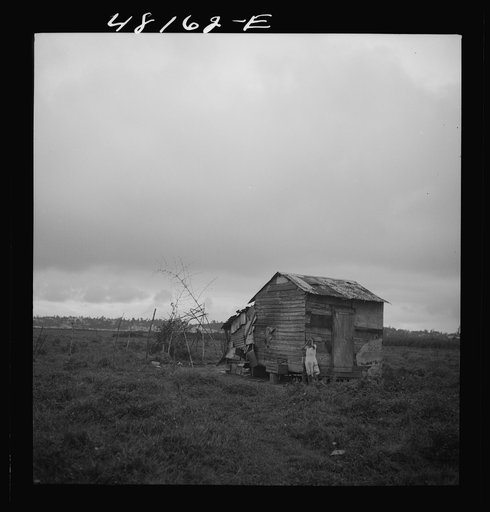 Untitled photo, possibly related to: Santurce, Puerto Rico (vicinity). A house on the property which FSA (Farm Security Administration) is buying for a land and utility housing project