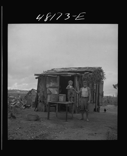 Untitled photo, possibly related to: Santurce, Puerto Rico (vicinity). A house on the property which FSA (Farm Security Administration) is buying for a land and utility housing project