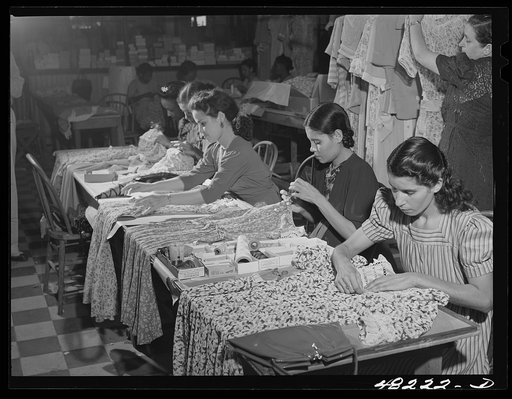 San Juan, Puerto Rico. Woman in the needlework factory