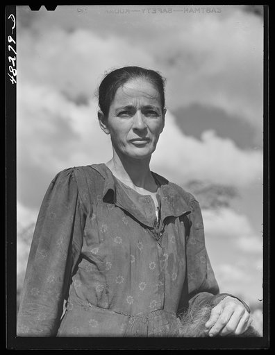 Wife of a FSA (Farm Security Administration) borrower. The family was one of thirty participating in a FSA-sponsored sugar cooperative. Vicinity of Rio Piedras, Puerto Rico