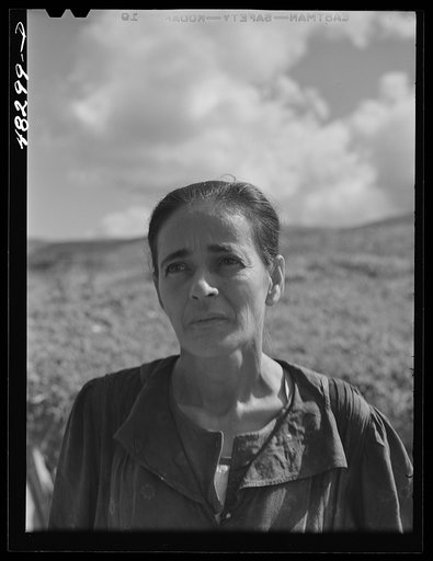 Untitled photo, possibly related to: Rio Piedras (vicinity), Puerto Rico. Wife of a FSA (Farm Security Administration) borrower. The family was one of thirty participating in a FSA-sponsored sugar cooperative