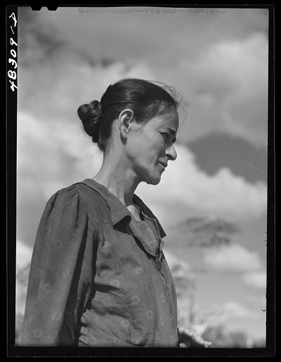 Rio Piedras (vicinity), Puerto Rico. Wife of a FSA (Farm Security Administration) borrower. The family was one of thirty participating in a FSA-sponsored sugar cooperative