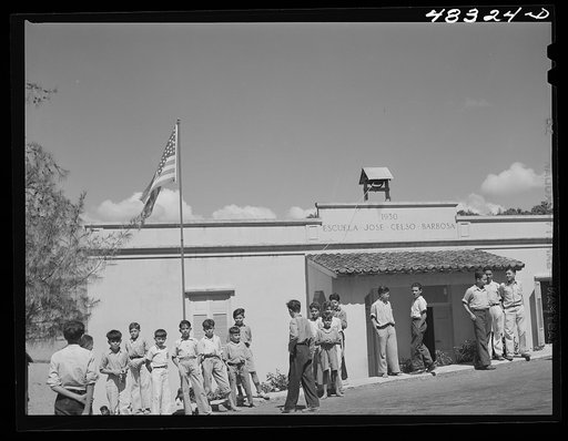 Aibonito (vicinity), Puerto Rico. A schoolhouse