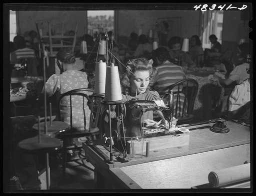 San Juan, Puerto Rico. In a dress factory