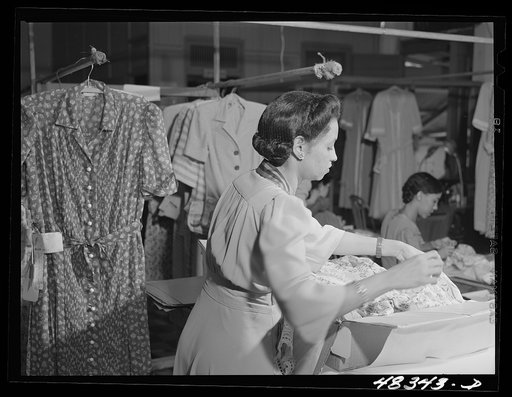 San Juan, Puerto Rico. In a dress factory