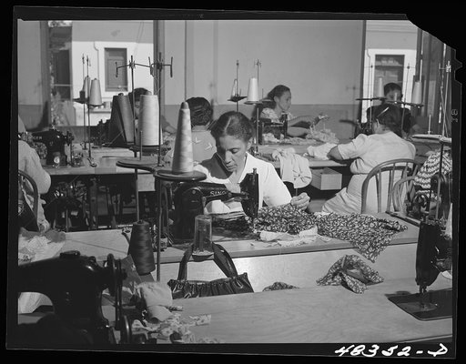 San Juan, Puerto Rico. In a dress factory