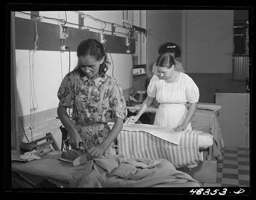 San Juan, Puerto Rico. In a dress factory