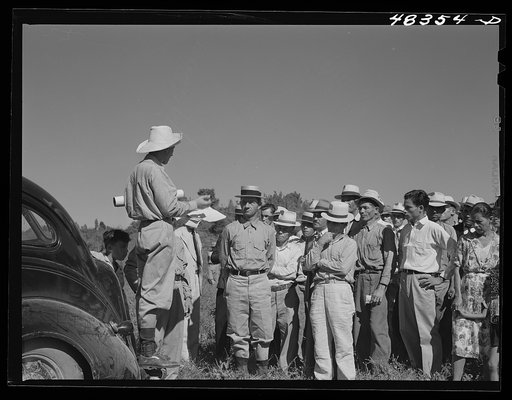 Untitled photo, possibly related to: Manati (vicinity), Puerto Rico. FSA (Farm Security Administration) borrowers and their families at a meeting to discuss the distribution of land for tenant purchase farms
