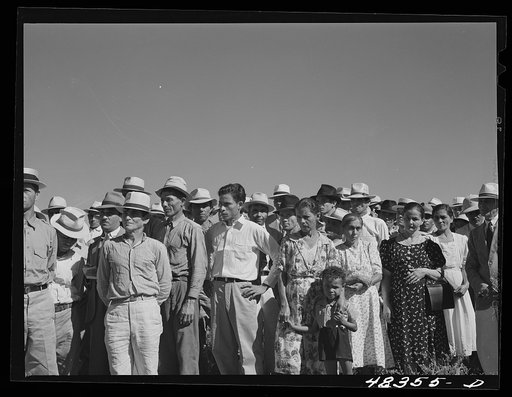 Manati (vicinity), Puerto Rico. FSA (Farm Security Administration) borrowers and their families at a meeting to discuss the distribution of land for tenant purchase farms